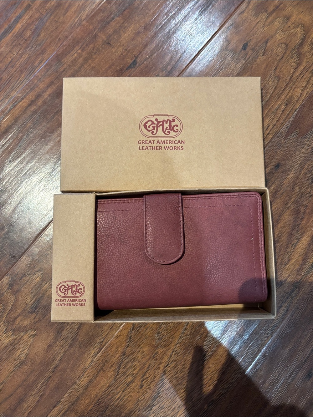 Great American Leather Works Burgundy Leather Wallet